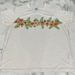 White Floral Swim Shirt